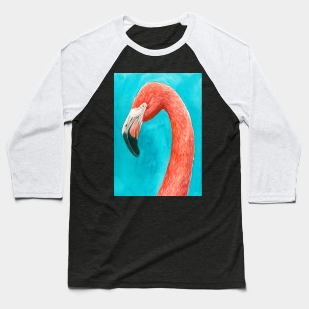 Flamingo Baseball T-Shirt by katerinamk